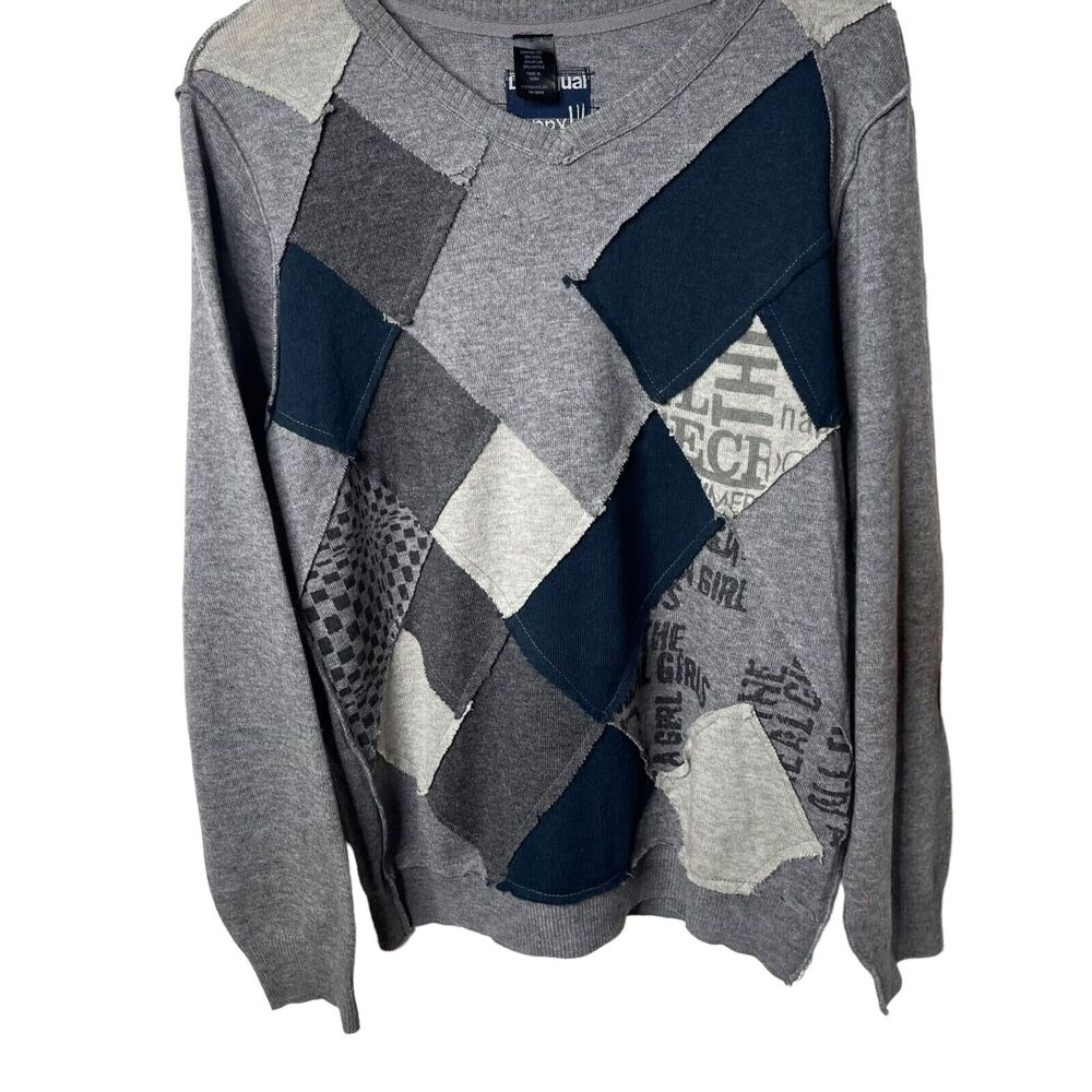 Desigual Patchwork Wool Blend Pullover Sweater Ju… - image 4